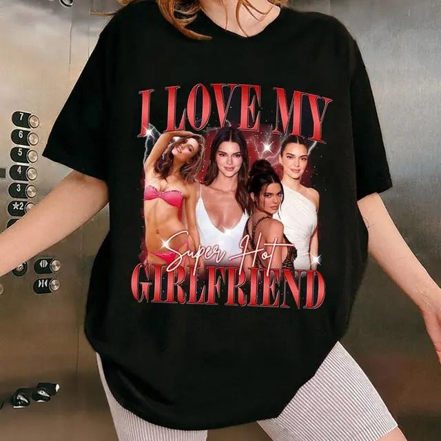 Personalized Customize Photo T-Shirt, I Love My Girlfriend Shirt, I Love My Boyfriend shirt, HL305