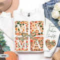 Personalized Mama Sweatshirt with Kid Names on Sleeve, Custom Floral Mom Shirt, Mother's Day Hoodie, New Mom Shirt, Cozy...