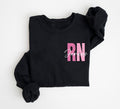 Personalized Registered Nurse Sweatshirt, Custom Nurse Shirt, Pink RN Nurse Sweatshirt, Nurse Appreciation Gift, Custom...
