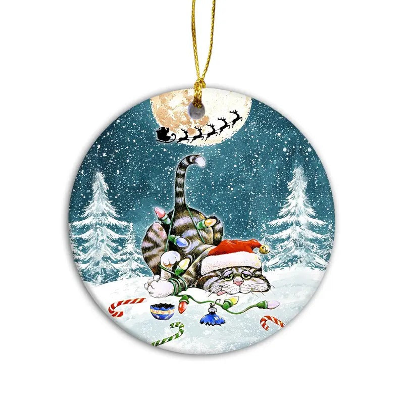 Pet Ornament Cat Ornament, Kitty Christmas, Purrfect Christmas Cat Ornament, Feline Festivities Holiday Ornament, Cat...
