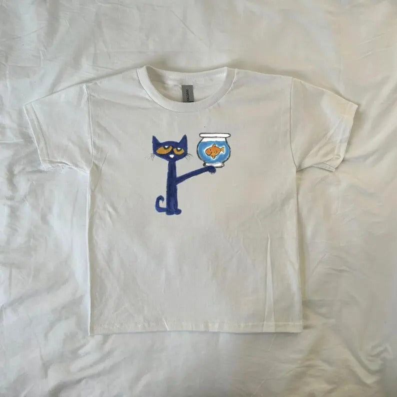 Pete Baby Tee, vintage, Fishbowl, ahs style, y2k clothing, Pinterest, 90s style baby tee, retro, Childhood Aesthetic...