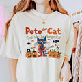 Pete The Cat Five Little Pumpkin Shirt Groovy Cat Halloween Shirt Spooky Cool Cat Shirt Trick Or Teach Shirt Spooky...