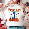 Pete The Cat Five Little Pumpkin Shirt Spooky Groovy Cat T-shirt Spooky Cool Cat Lover Tee Teacher Halloween Shirt Trick...