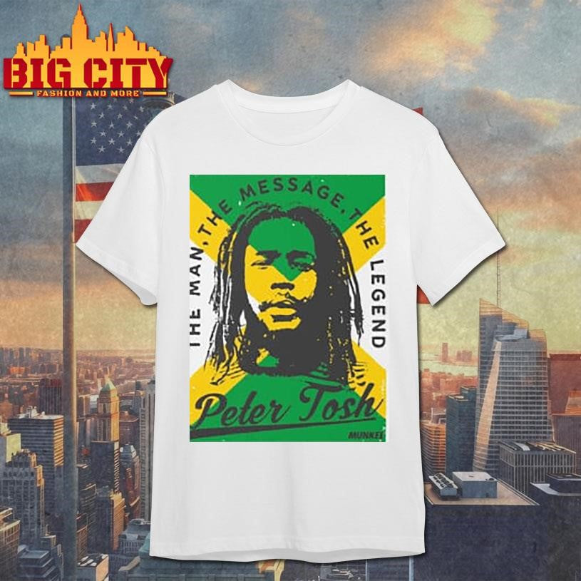 Peter Reggae Tosh The Man The Message The Legend Classic T Shirt Bunny Wailer Shirt