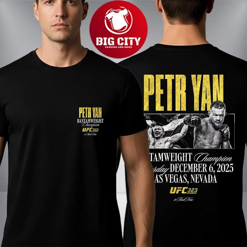 Petr Yan UFC 323 Bantamweight Champion 2025 December 6 2025 Las Vegas Nevada Two Sided Shirt