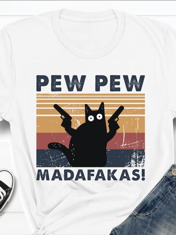 Pew Pew Madafakas Shirt, Cat Lover t-shirt, Funny Cat Shirt, Animal Lovers Shirt, Pew Madafaka Black Cat Pewpew Shirt...