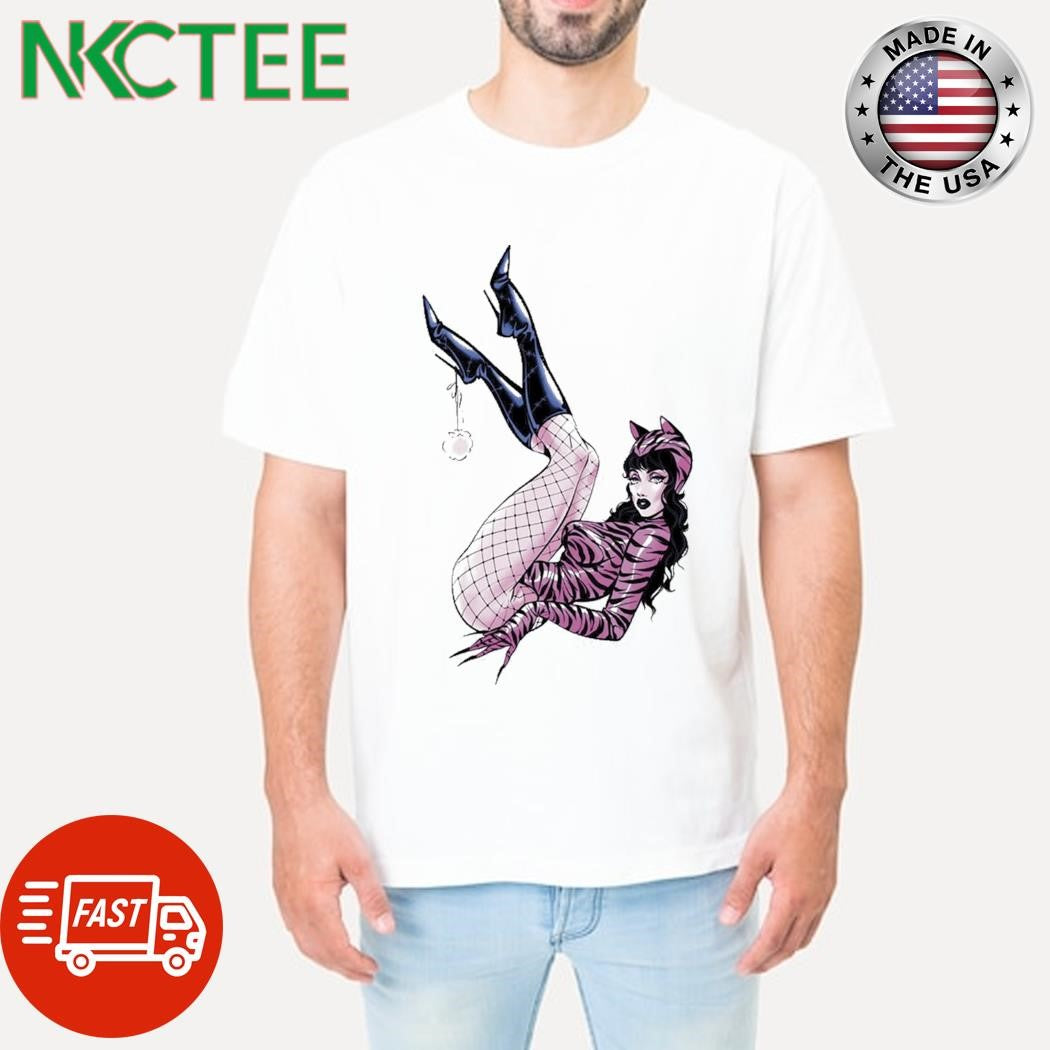 Deadly Doll Pussy Cat White Shirt