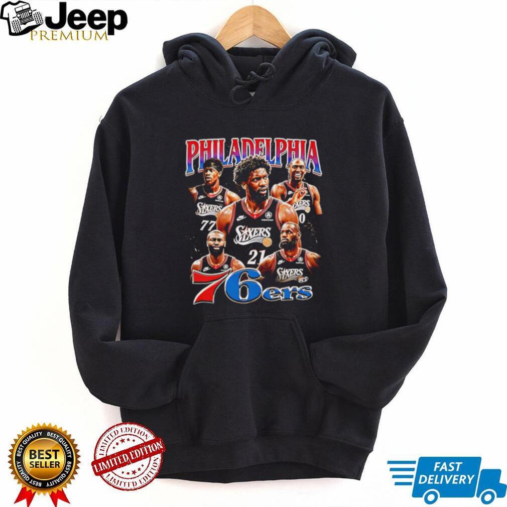 Philadelphia 76ers Collage Featuring Joel Embiid and LeBron James shirt