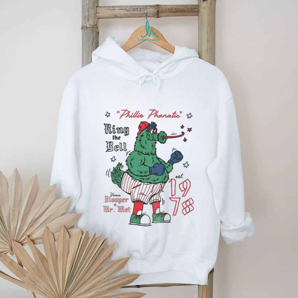 Phillie Phanatic mascot versus Blooper and Mr Met Ring the Bell est 1978 shirt