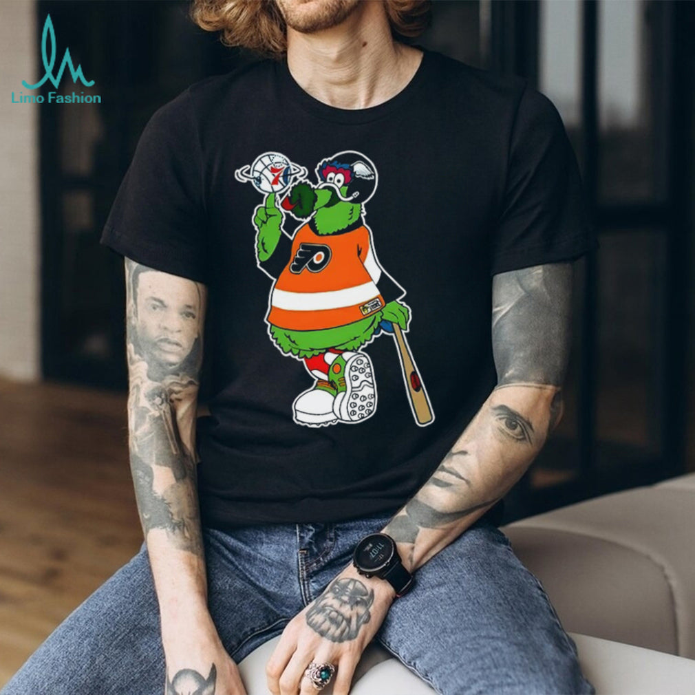 Philly Phanatic parody Philadelphia sports fan art shirt