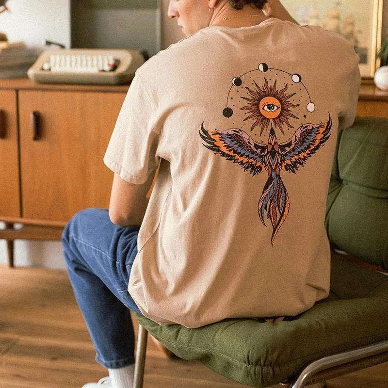 Phoenix Graphic Printed Mens Retro Unisex T-Shirt Menswear Top Hoodie, Sweatshirt | PureTeeCo.com