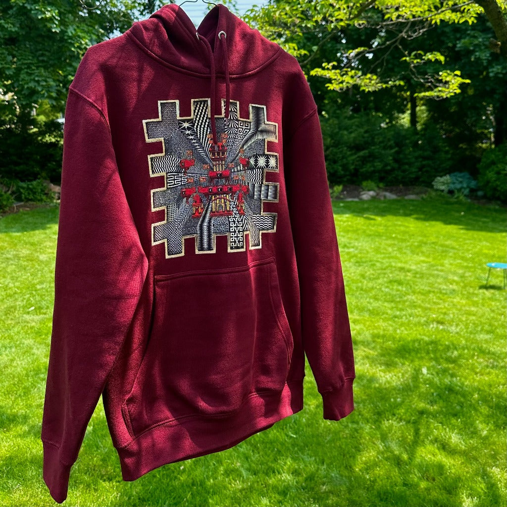 Temple of Dreams Limited Edition Maroon Hoodie T-Shirts, Sweatshirt | PureTeeCo.com (Image 5)