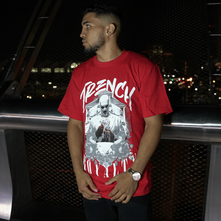 Trench Royalty - Red T-Shirt Hoodie, Sweatshirt | PureTeeCo.com (Image 2)
