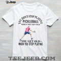 Pickleball Player Senior Sport Quote Graphic T Shirt