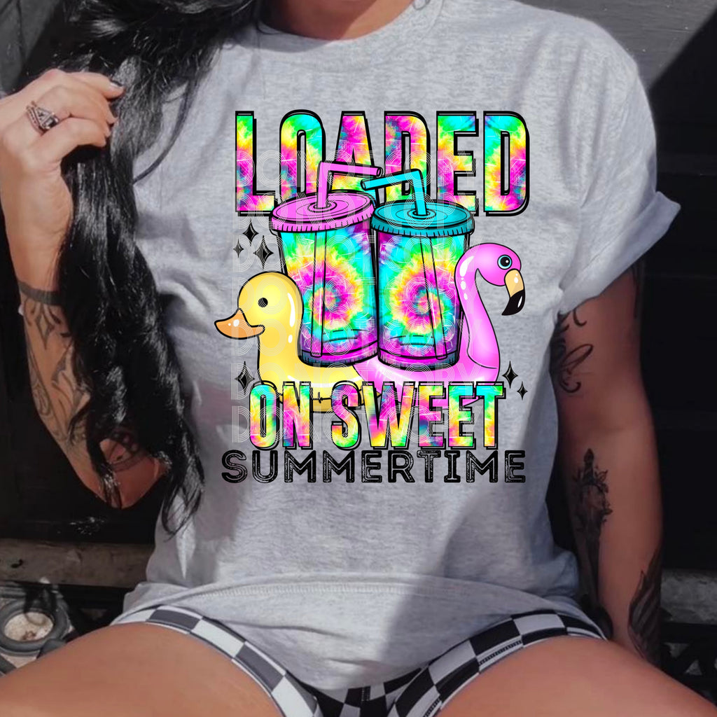 LOADED ON SWEET SUMMERTIME TEE Hoodie, Sweatshirt | PureTeeCo.com (Image 1)
