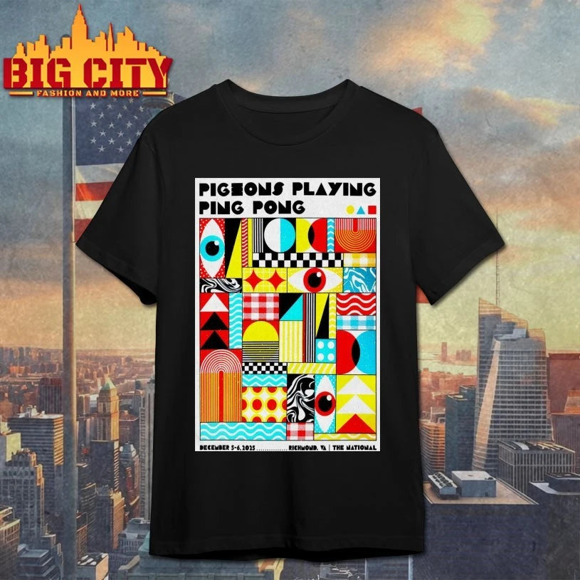Pigeons Playing Ping Pong 12-5 12-6-2025 Richmond VA Poster shirt