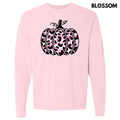 Pink Cheetah Pumpkin Long Sleeve Comfort Colors T-Shirt 'NLB' Hoodie, Sweatshirt | PureTeeCo.com