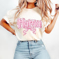 Pink Floral Chinoiserie Mama Coquette, Mama Varsity, Mothers Day, Toile Mama Tshirt Hoodie, Sweatshirt | PureTeeCo.com
