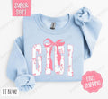 Pink GiGi Bow Sweatshirt, Women's Crewneck, Cute Women's Sweater T-Shirts, Hoodie | PureTeeCo.com
