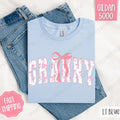 Pink Granny Bow Shirt Gildan, Women's Tee, Cute Women's Tshirt Plus Sizes Hoodie, Sweatshirt | PureTeeCo.com