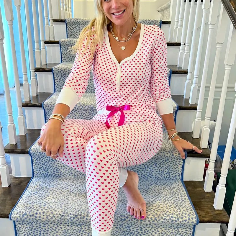 Pink Heart Pajama Set T-Shirts, Hoodie, Sweatshirt | PureTeeCo.com