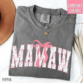 Pink Mamaw Bow Shirt Comfort Colors, Women's Tee, Cute Women's Tshirt Hoodie, Sweatshirt | PureTeeCo.com