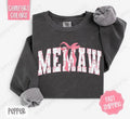 Pink Memaw Bow Comfort Colors Sweatshirt, Women's Crewneck, Cute Women's Sweater T-Shirts, Hoodie | PureTeeCo.com