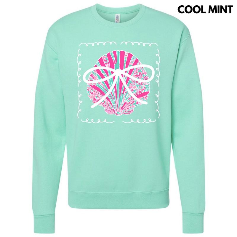 Pink Seashell Coquette Sweatshirt 'NLB' T-Shirts, Hoodie | PureTeeCo.com