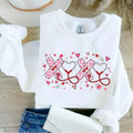 Pink Valentine Nurse Shirt, Valentine School Nurse Shirt, Nursing Valentine Shirt, Valentine Coquette Bow Shirt,...