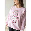 Pink tree cake Chenille Patch Sweatshirt | Holiday Christmas Sweatshirt T-Shirts, Hoodie | PureTeeCo.com