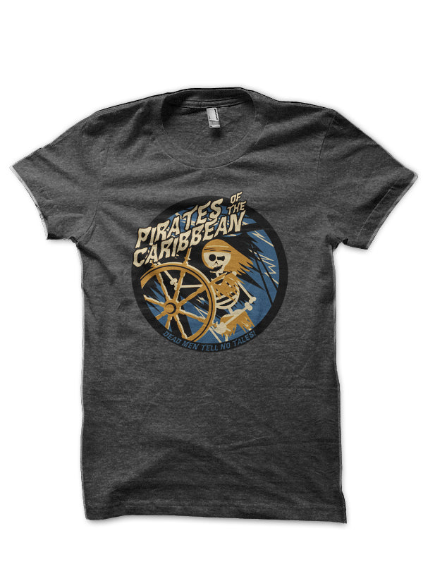 Pirates Of The Caribbean Charcoal Grey T-Shirt Hoodie, Sweatshirt | PureTeeCo.com