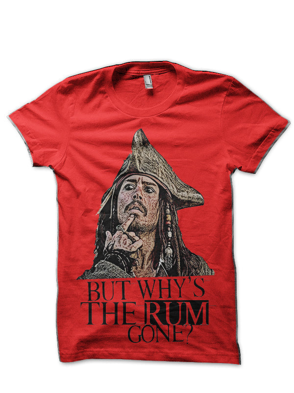 Pirates Of The Caribbean Red T-Shirt Hoodie, Sweatshirt | PureTeeCo.com