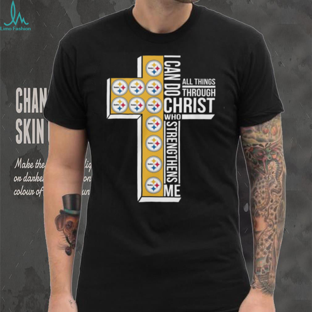 Pittsburgh Football Cross Team Logo Faith Religion Shirt