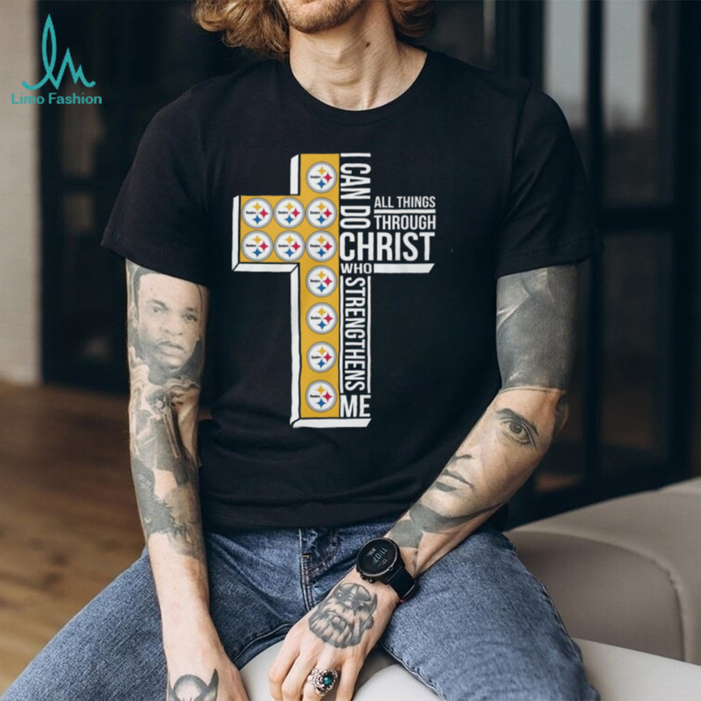 Pittsburgh Football Cross Team Logo Faith Religion Shirt