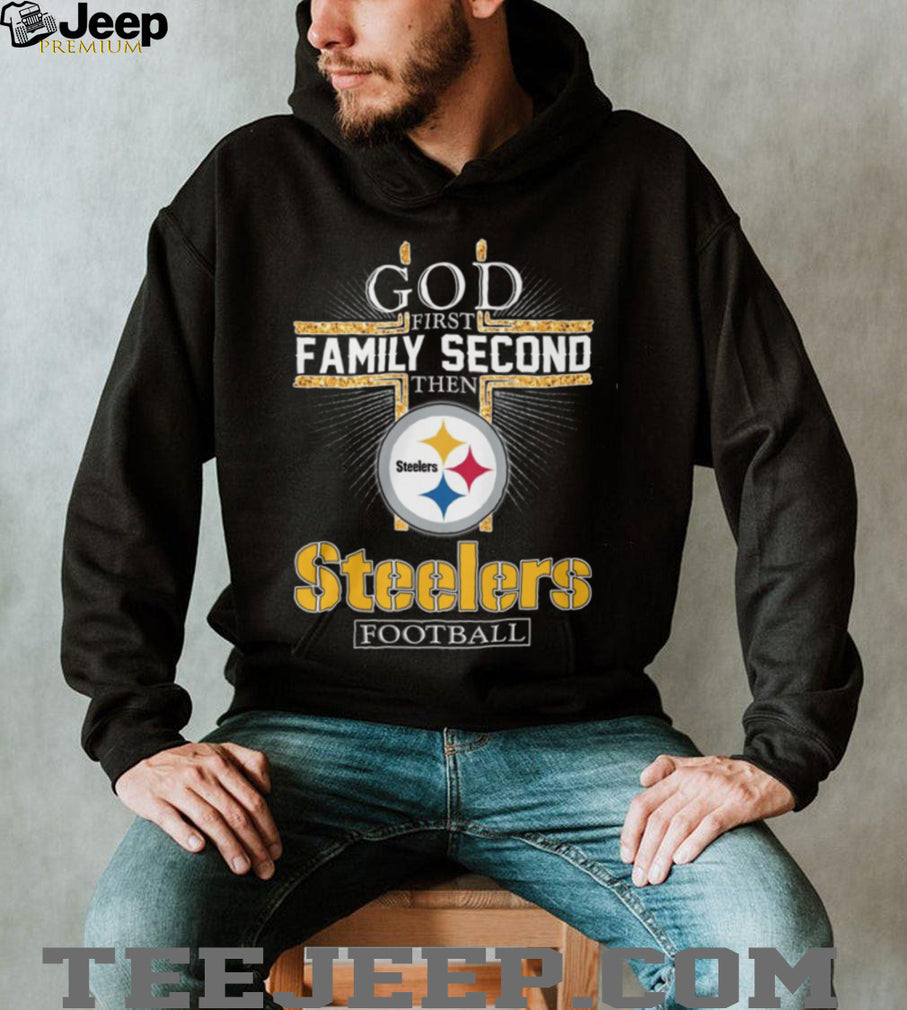Pittsburgh Football Faith Cross God First Family Second Shirt