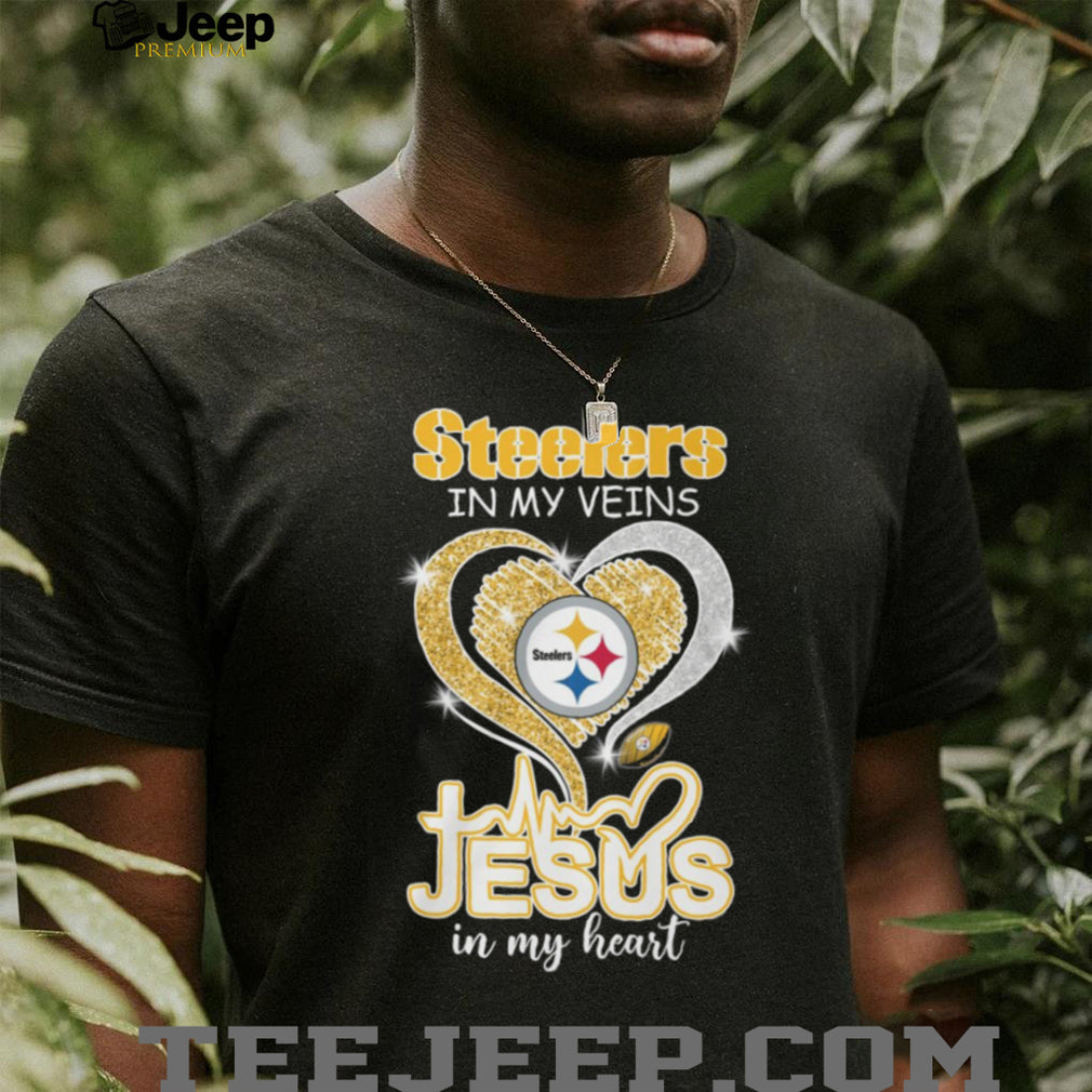 Pittsburgh Football In My Veins Jesus In My Heart Shirt