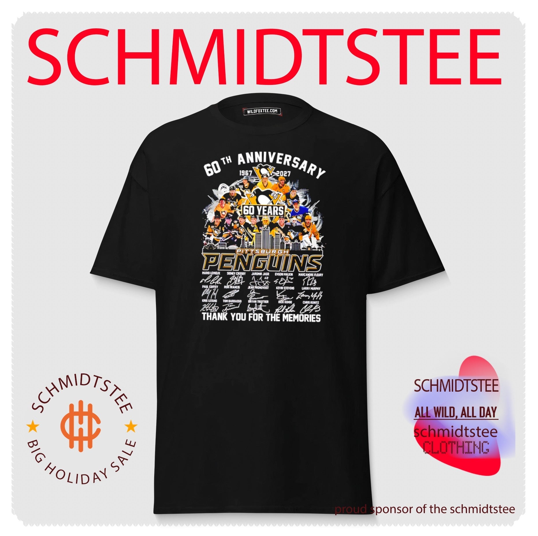 Pittsburgh Penguins 60th Anniversary 1967 2027 60 years thank you for the memories shirt