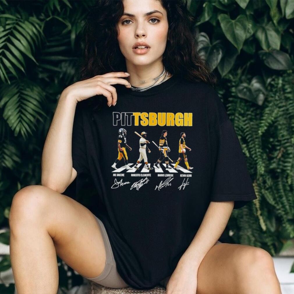 Pittsburgh Sports Team Steelers Pirates Penguins Legends Abbey Road Signatures T Shirt