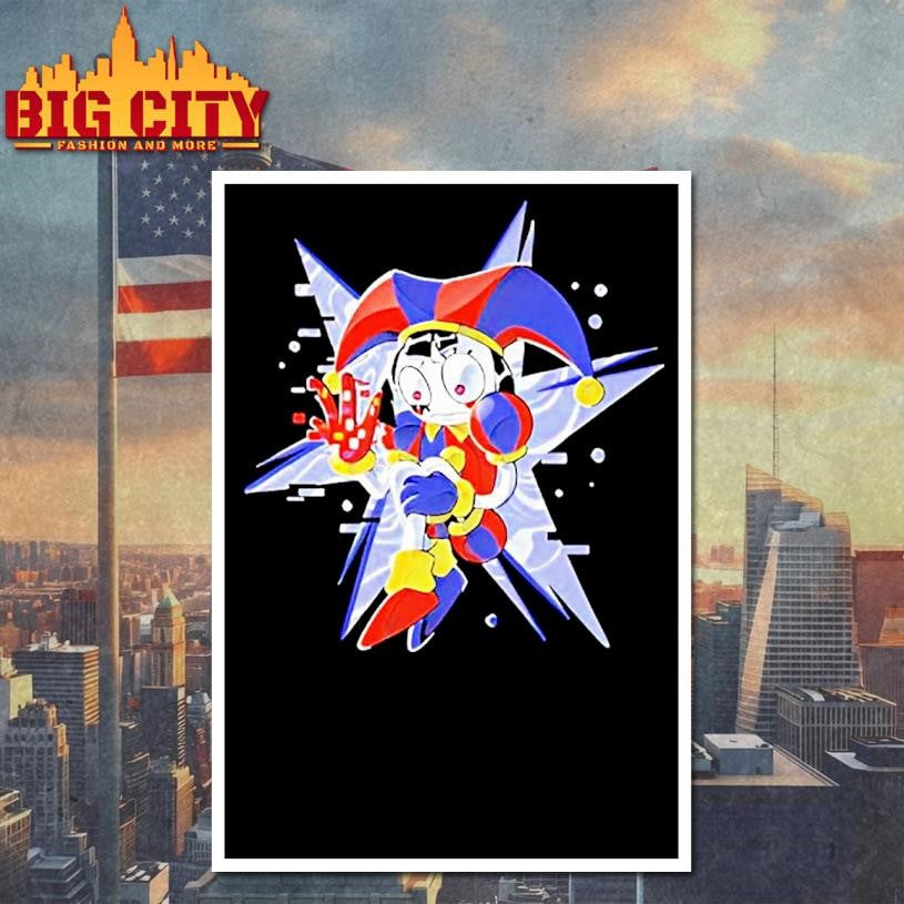 Pixel Jester Retro Glitch Art Shirt