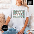 Plaid Freezin' Season Shirt Gildan, Trendy Women's Tee,  Winter Women's Tshirt Plus Sizes Hoodie, Sweatshirt | PureTeeCo.com