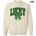 Plaid Lucky Bow Sequin Patch Sweatshirt T-Shirts, Hoodie | PureTeeCo.com