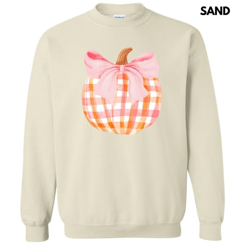 Plaid Pumpkin Coquette Sweatshirt 'NLB' T-Shirts, Hoodie | PureTeeCo.com
