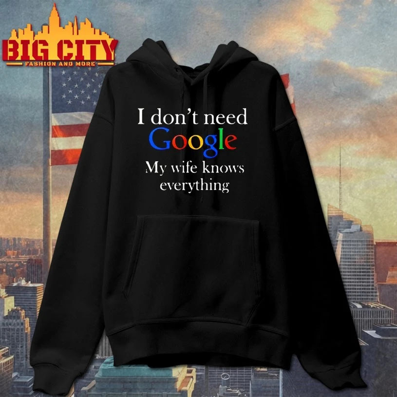 Planet Of Memes I Don’t Need Google My Wife Knows Everything shirt