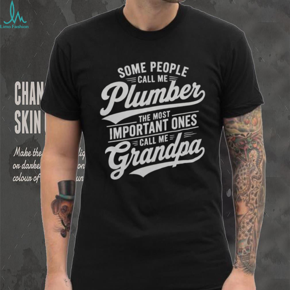 Plumber Grandpa Family Quote Vintage Graphic Shirt
