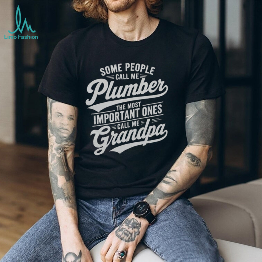 Plumber Grandpa Family Quote Vintage Graphic Shirt