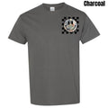 Pocket Size - Camo Checker Happy Face Gildan Short Sleeve T-Shirt 'NLB' Hoodie, Sweatshirt | PureTeeCo.com