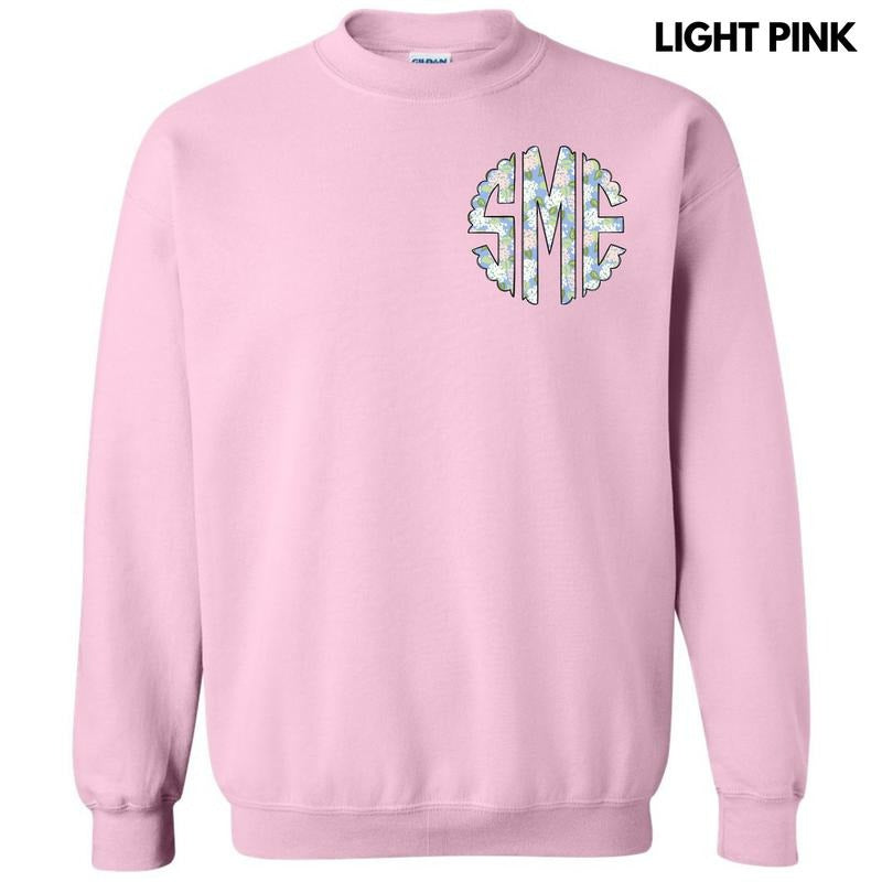 Pocket Size - Proper Floral Monogram Sweatshirt 'NLB' T-Shirts, Hoodie | PureTeeCo.com