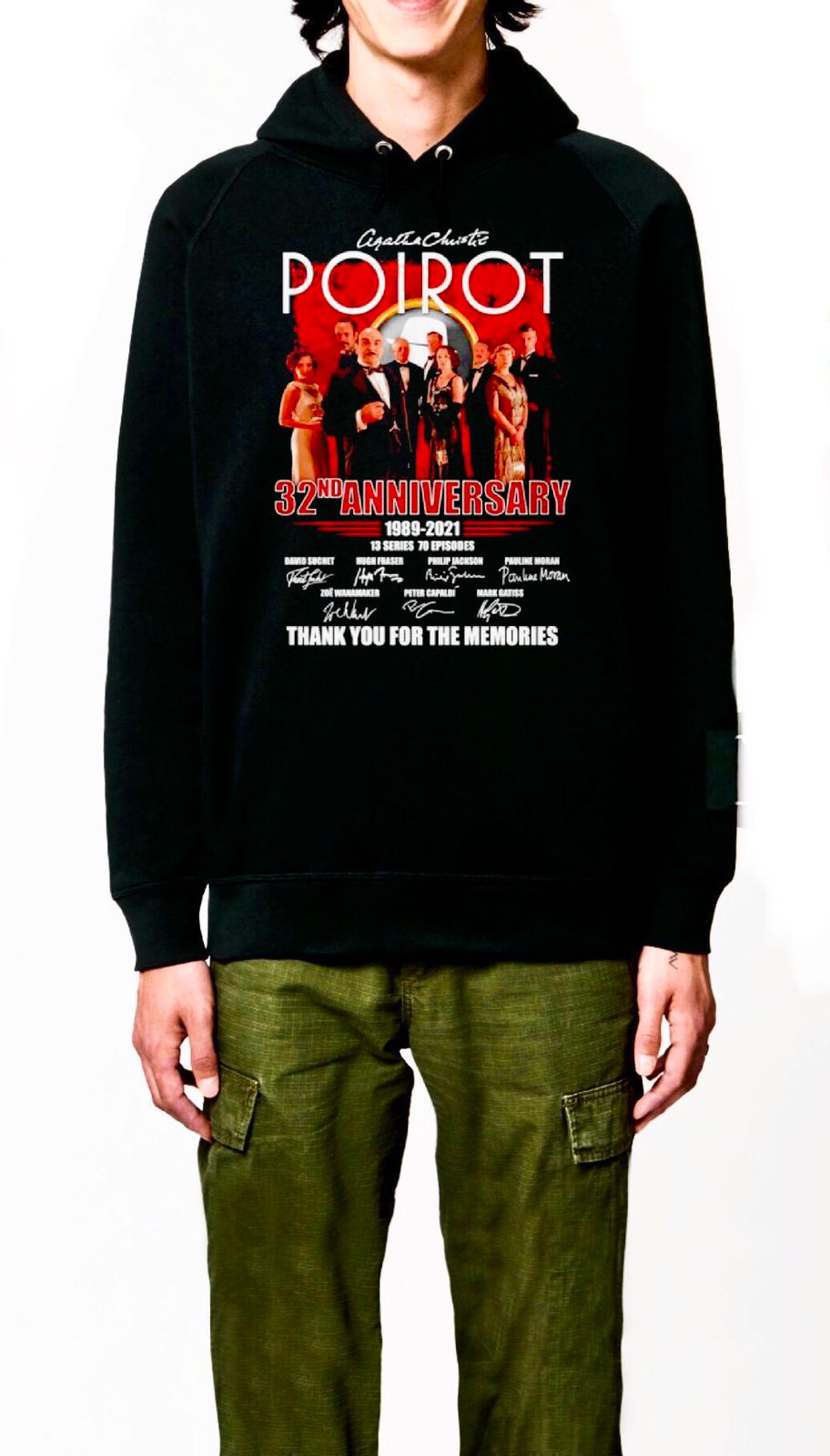 Poirot Black Hoodie T-Shirts, Sweatshirt | PureTeeCo.com