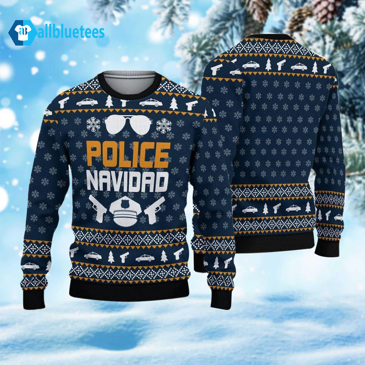 Police Navidad Ugly Christmas Sweater