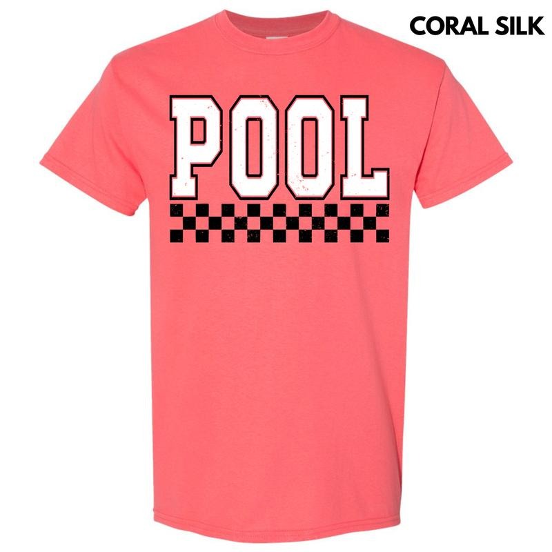 Pool Varsity Checkered Gildan Short Sleeve T-Shirt 'NLB' Hoodie, Sweatshirt | PureTeeCo.com